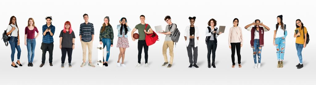 Different High School Students