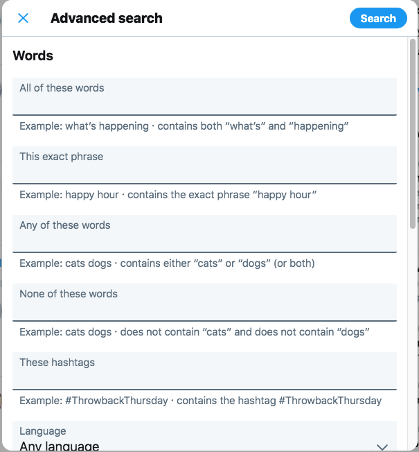 Six Ways to Think Outside the Box to Get More Leads 3 Twitter Advanced Search Option