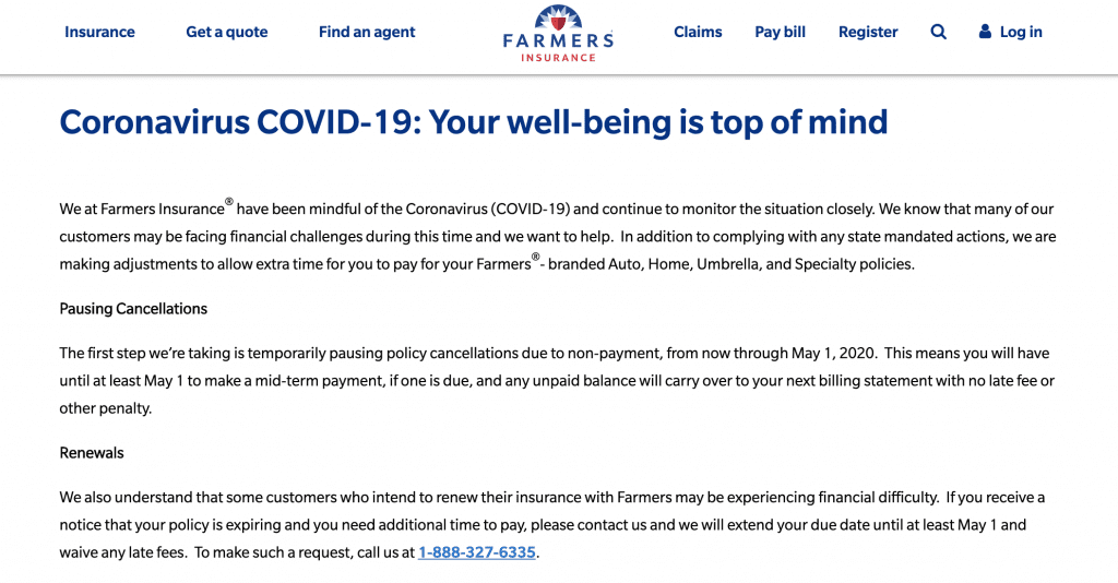 Farmers Insurance Statement