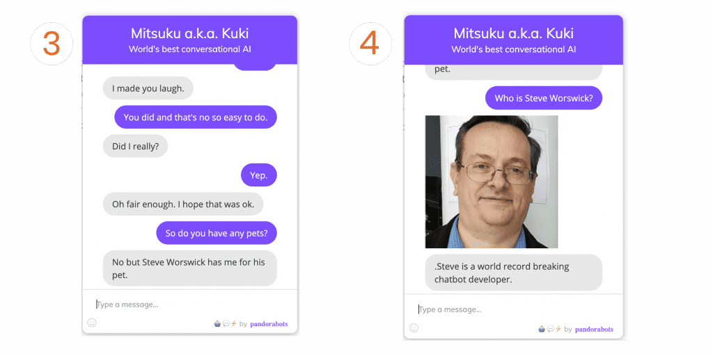 Kuki Bot Convo 3 and 4
