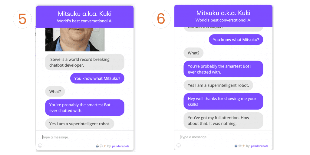 Kuki Bot Convo 5 and 6