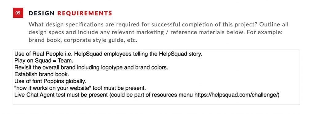 B2B Rebrand Client Brief 2