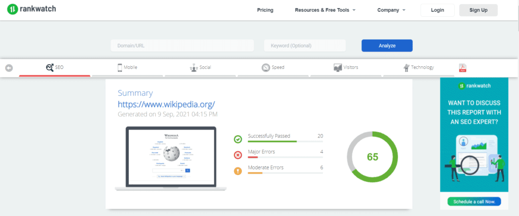 checking your site's SEO health
