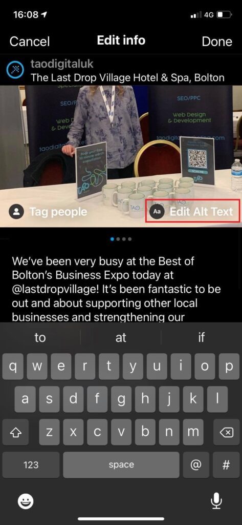Boost SEO with Instagram: Alt Text