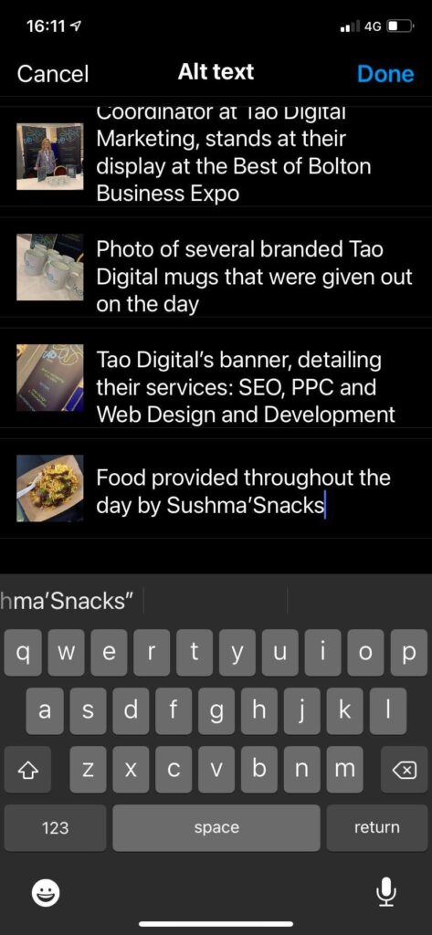 Example of Alt text
