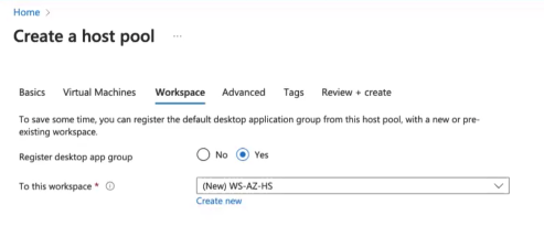 Create Azure Workspace