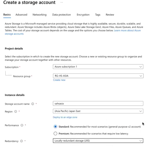Azure Storage Account setup for Roaming Profiles
