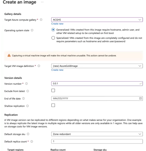 Capture Virtual Machine to Golden Image