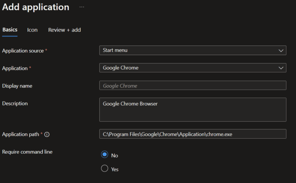 Add new application to be streamed within Application Group