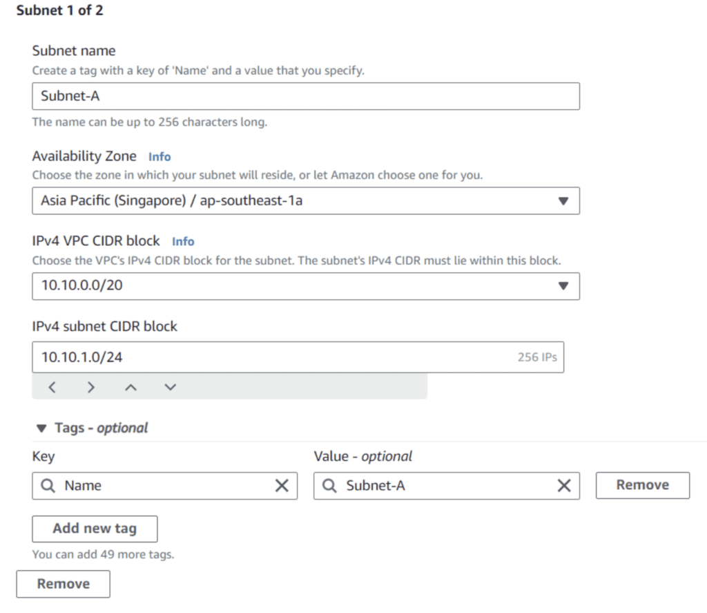 Create private Subnet-A