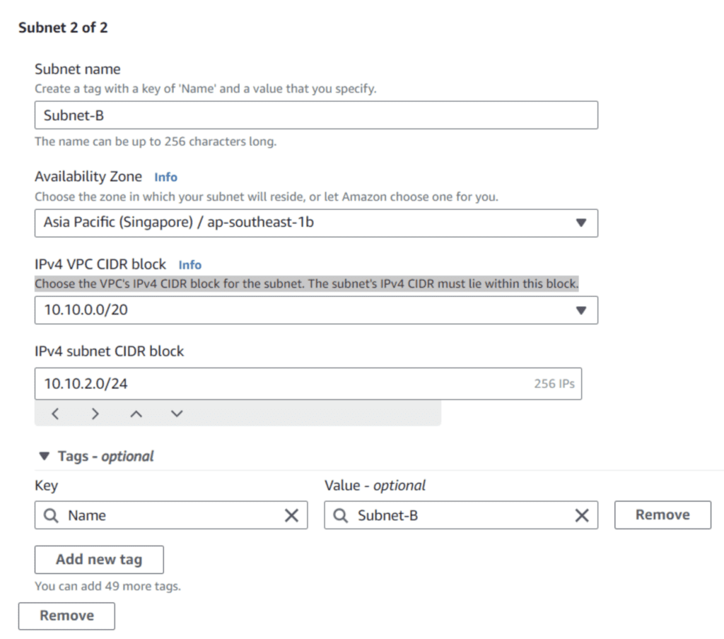 Create private Subnet-B