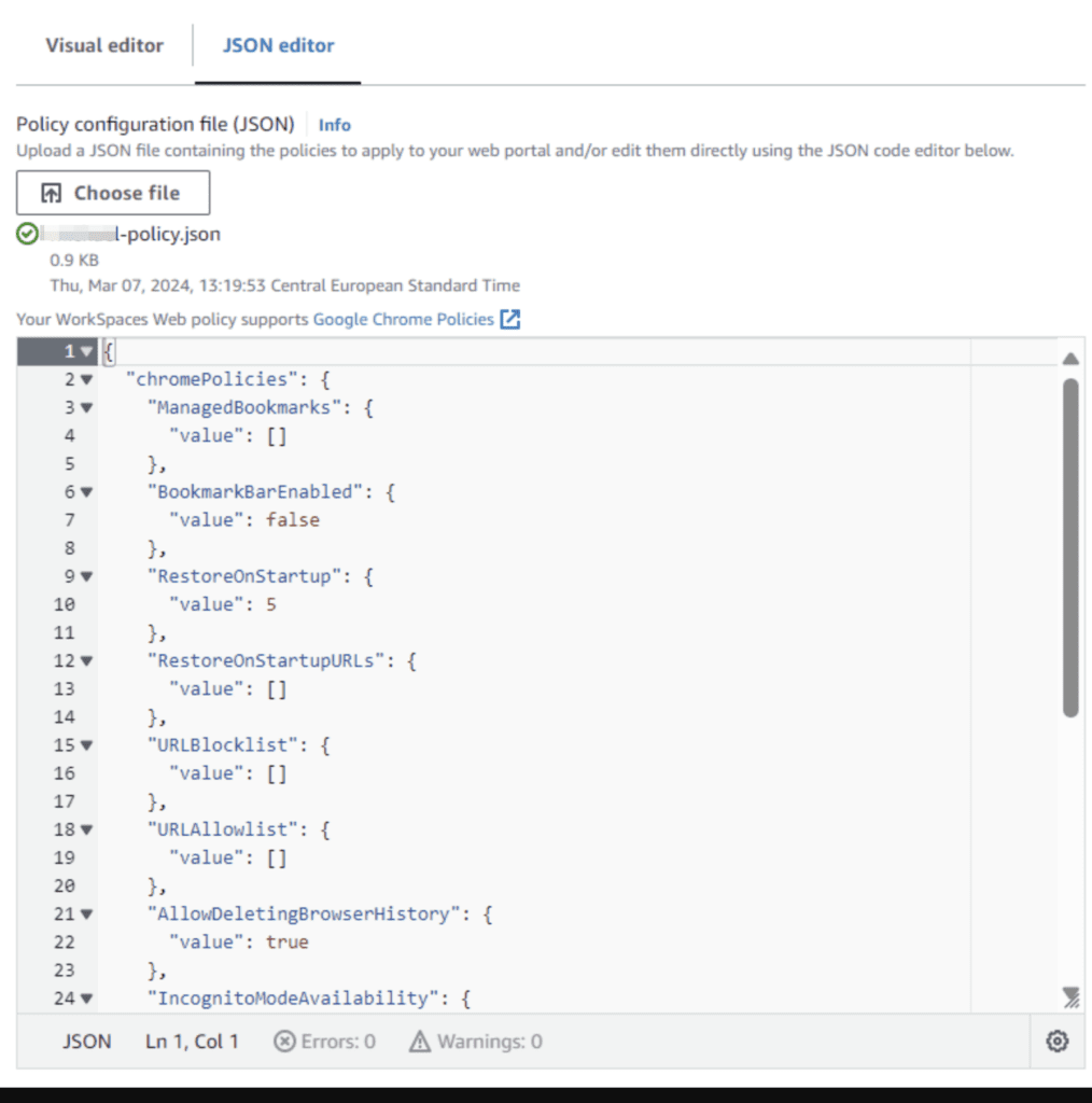 Configure the settings and plugins for chrome