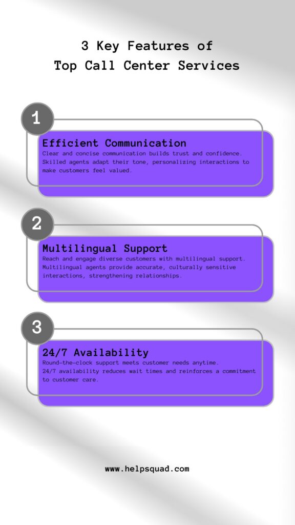Maximizing Customer Satisfaction with Professional Call Center Services 2 Key Features of Top Call Center Services